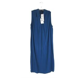 NWT CUE, Blue‎ sleeveless viscose rayon dress, SIZE: 10 $150
